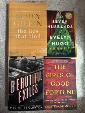Set of 4 Books for your Summer Reads - Evelyn Hugo, Girls of Good Fortune ….